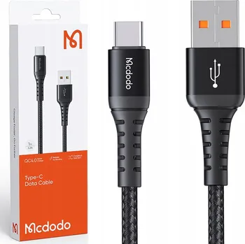 Datový kabel Kabel McDodo USB - USB typ C 0,2 m černý