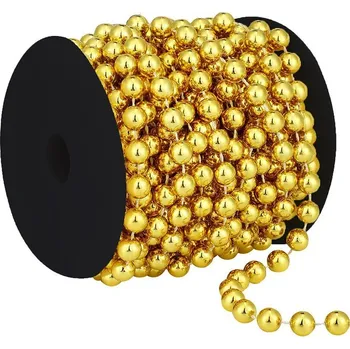 Řetízek korálky girlanda špulka dekora zlatá 5m