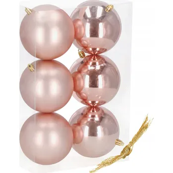 Vánoční dekorace VÁNOČNÍ BAŇKY NA STROMEČEK DEKORACE 6 KS VÁNOČNÍ 10 CM SADA ZÁVĚSNÉ NEROZBITNÉ OZDOBY