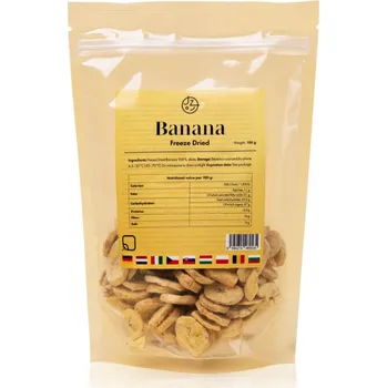 Sušená potravina Jíme zdravě Lyofilizované banány mrazem sušené ovoce 100 g