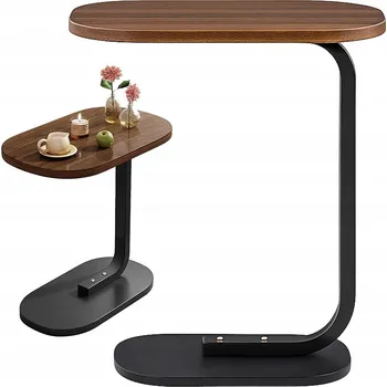 Konferenční stolek ODKLÁDACÍ STOLEK DŘEVĚNÝ KOVOVÝ LOFT KÁVOVÝ BOČNÍ STOLEK