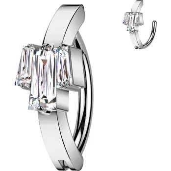 Piercing Šperky4U Piercing do pupíku se štítem a zirkony - WP0095