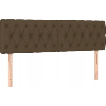 Čelo postele nastavitelné, látka taupe, 160x7x78/88 cm