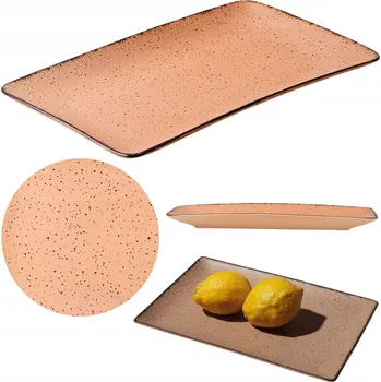 Talíř podnos na servírování 31x21 cm oranžový obdélníkový podnos