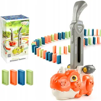 ostatní stavebnice DINOSAURUS SKLÁDAČKA KOSTEK DOMINO AUTOMAT HRAČKA PRO DĚTI