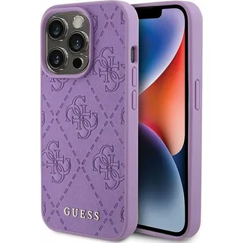 Náhradní kryt pro mobilní telefon Kryt Guess Case iPhone 15 Pro Max Guhcp15Xp4Epmu (Quilted 4G Classic) Light Purple