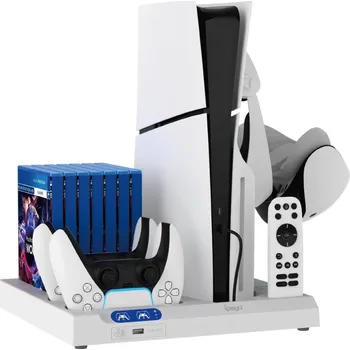 Hra pro PlayStation 5 iPega P5S028 All-in-One Nabíjecí Stojan s Chlazením pro PS5/PS5 Slim/PS5 Pro Black