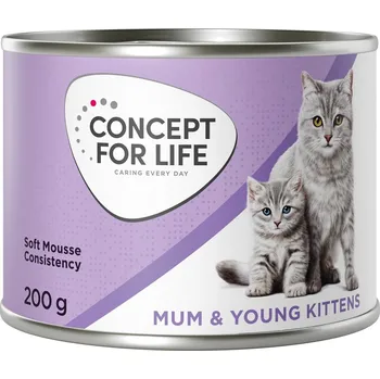 Krmivo pro kočku 6x200g Concept for Life Mum & Young Kittens Mousse vlhké krmivo pro kočky