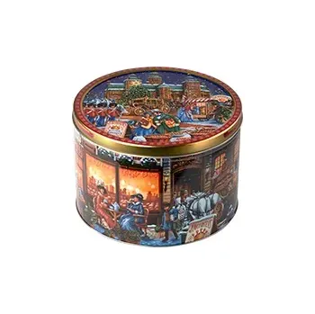 Cukrovinka Máslové sušenky JACOBSEN WINTER 1 kg - AKCE !!! (dánské sušenky v dárkové kovové dóze)