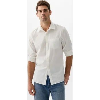 Pánská košile GAP Pánské Lněná košile standard GAP Bílá XS (2329855)