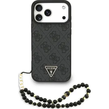 Náhradní kryt pro mobilní telefon Kryt Guess Case iPhone 17 Pro Max with MagSafe Guhmp17Xp4Tsdppsk (4G Pu W/ Strap Triangle Logo) Black