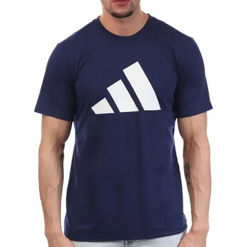 pánské tričko ADIDAS - DKBLUE/WHITE - M (Adidas Train Essentials Feelready Logo)