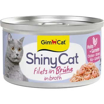 Krmivo pro kočku 12x70g GimCat ShinyCat - Kuřecí a krevety