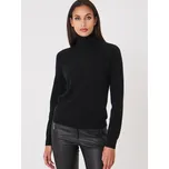 kašmírový rolák Repeat - Timeless basics black 40