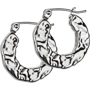 Náušnice Šperky4U Ocelové náušnice s tepaným povrchem - OPN1979-ST