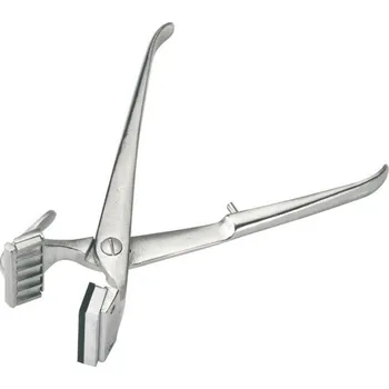 Chov hospodářského zvířete Kleště tetovací, 10 mm, 5 místné, nikl s klapkou na selata