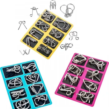 Hlavolam KOVOVÝ HLAVOLAM EDUKAČNÍ PUZZLE IQ PRO DĚTI, unisex, plast