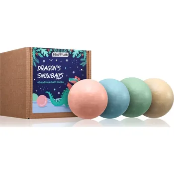 Sprchový gel Beauty Jar Dragon's Snowballs Beauty Jar Dragon's Snowballs koupelová bomba 4x 130 g