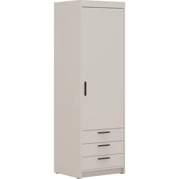 Šatní skříň Skříň Elena 1D 3S pískově béžová, 60 x 191 cm