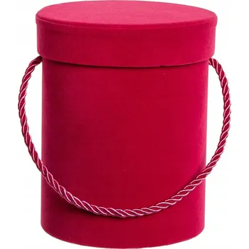 Úložný box FUCHSIOVÝ VELUROVÝ KVĚTINOVÝ BOX S PLASTOVOU VLOŽKOU 15 cm