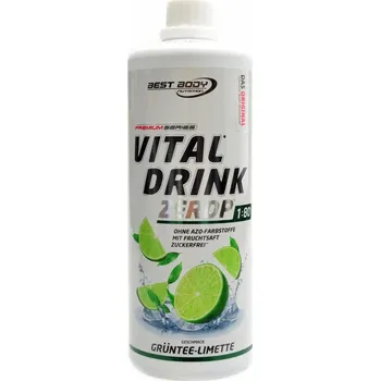 Nápoj pro sportovce Best Body nutrition Vital drink Zerop 1000 ml - zelený čaj s limetou