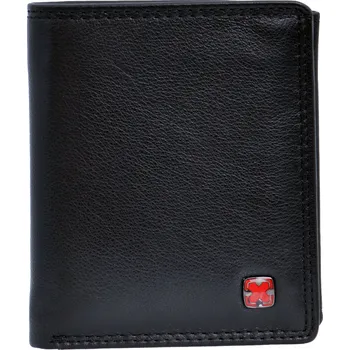 Peněženka Pánská malá kožená peněženka LBC-109 černá, TRAVEL' N ' MEET