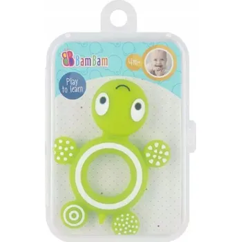 Kousátko na zuby, ortodontické BamBam kaučuk zelené