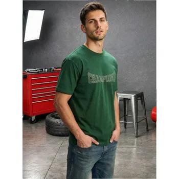 Pánské tričko Sinsay - Bavlněné tričko s nápisem - zelená - 251HL-77X - 251HL-77X-3XL