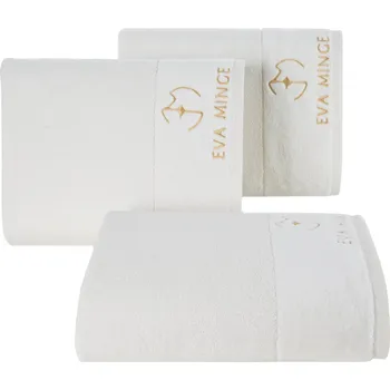 Ručník BAVLNĚNÝ RUČNÍK EVA MINGE GAJA 70X140 CM KRÉMOVÁ