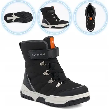 Dívčí sněhule Dětské sněhule KADVA Flow WaterProof černé, velikost 33