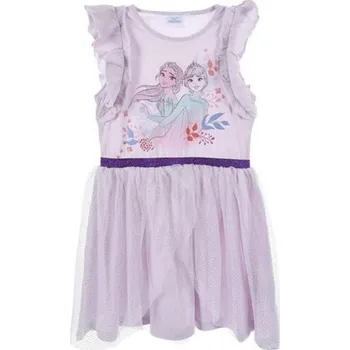 Karnevalový kostým SUN CITY Dívčí šaty Frozen – lehké bavlněné s tylovou sukýnkou Velikost: 128 (8 let)