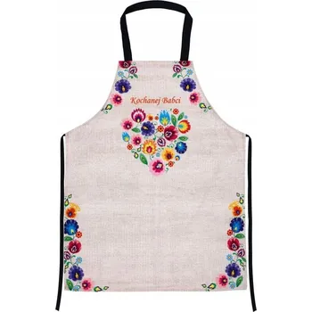 Kuchyňská zástěra Kuchyňská zástěra pro babičku – lidový motiv Łowicz