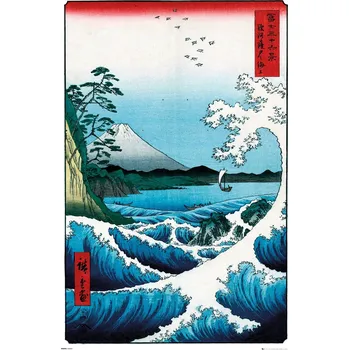 Obraz Plakát Hiroshige The Sea At Satta bez rámu 61 x 91,5 cm