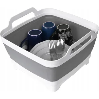 Silikonová mísa Gockowiak s odtokem 30 cm 7 l bílo-šedá