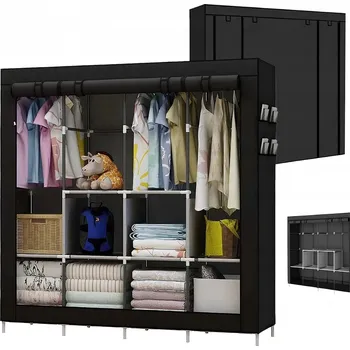 Šatní skříň SKŘÍŇ TEXTILNÍ SKLÁDACÍ ŠATNÍ SKŘÍŇ NA OBLEČENÍ ORGANIZÉR WIES UNIVERZÁLNÍ