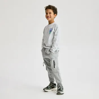 Chlapecké kalhoty Reserved - Joggery cargo s kapsami - světle šedá - 400HK-09M - 400HK-09M-134