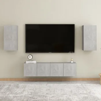 Obývací pokoj vidaXL 5dílný set TV skříněk kompozitní dřevo [3079272] Barva: Betonová šedá