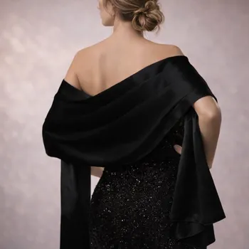 Šála PlesovaModa.cz přehoz přes ramena Černá