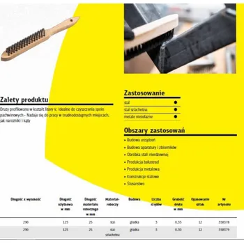 Drátěný kartáč Klingspor K. KARTÁČ NA KOUTOVÉ SVARY, OCELOVÝ DRÁT