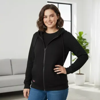 Dámská mikina Dámská černá mikina Benter 55074 XL-4XL