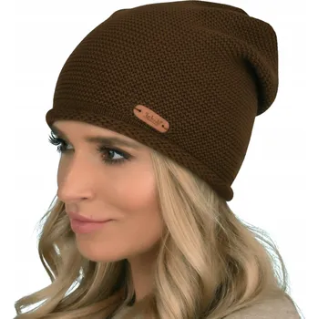 Čepice Fashionweek Elegantní dámská teplá čepice v módních barvách BEANIE ZIZI-J4 Barva: Hnědý, Velikost: Universal