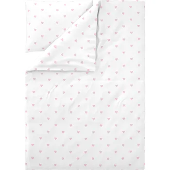 Povlečení LIVARNO® Ložní povlečení Renforcé, 140 x 200 cm, 70 x 90 cm (bílá / světle růžová)