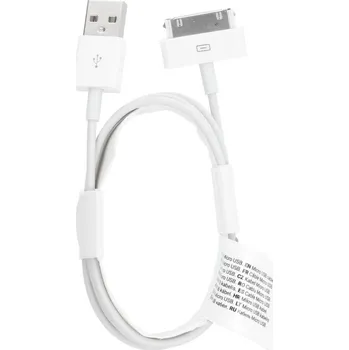 Kabel USB A na iPhone 30-Pin (iPhone 4) 1A C606 1 M Bílá