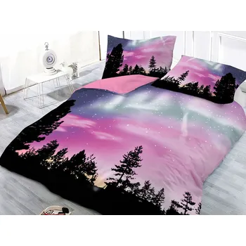 Povlečení XPOSE® 3D povlečení POLÁRNÍ ZÁŘE 140x200 cm, 70x90 cm, 3D + Prodloužená možnost vrácení zboží do 50 dnů