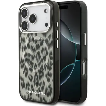 Telefonní příslušenství Karl Lagerfeld IML Leopard MagSafe zadní kryt pro iPhone 17 Pro Brown