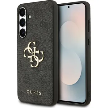 Náhradní kryt pro mobilní telefon Guess PU 4G Metal Logo zadní kryt pro Samsung Galaxy S25 FE Grey