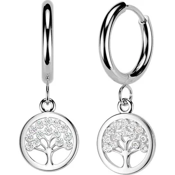 Šperk Šperky4U Visací ocelové náušnice strom života - OPN2020-ST