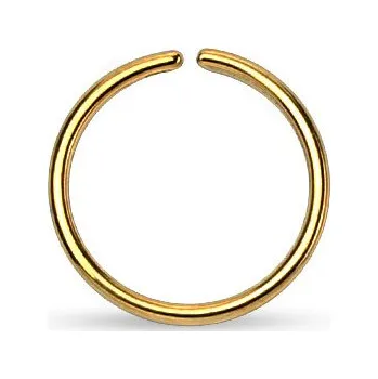 Piercing Šperky4U Piercing do nosu - kruh zlacený - N0003-1010