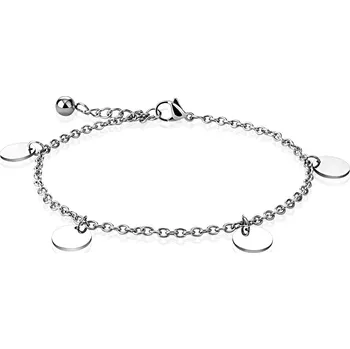 Módní doplněk Šperky4U Dámský ocelový náramek na nohu - RN1148