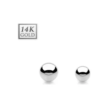Piercing Šperky4U Náhradní kulička zlatá závit 1,2 mm, 585/1000 - ZL01161-1204-WG